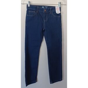 Wonder Nation Boys Straight Leg Jeans Dark Wash Adjustable Waist Size 7 NWT
